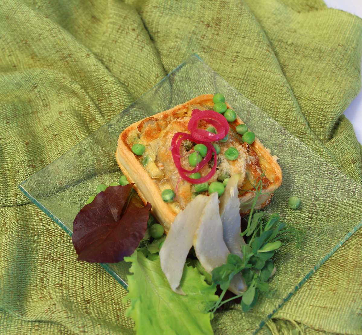 Tartelette aux petits pois Buffet gourmand